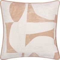 Hoem Carro Abstract Cotton Piped Polyester Filled Cushion