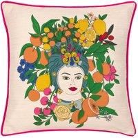 furn. Taormina Floral Piped Polyester Filled Cushion