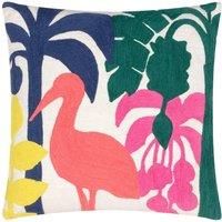furn. Marula Embroidered Tropical Polyester Filled Cushion