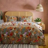 furn. La Vida Festive Reversible Duvet Cover Set - Single - Multicolour