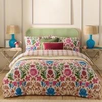 furn. Curious Lotus Exotic Floral Duvet Cover Set, Linen