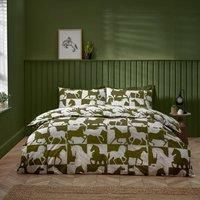 furn. Herve Reversible Duvet Cover Set, Olive