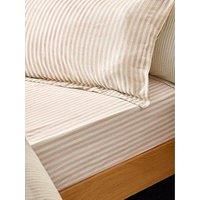 Yard Hebden Striped 100% Cotton Fitted Sheet, King