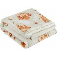 Gretel Sherpa Fleece 130cm x 150cm Throw Cloud Dust