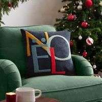 Evans Lichfield Noel Tufted Filled Cushion 45cm x 45cm Red