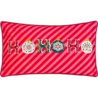 Evans Lichfield HoHoHo Velvet Piped Cushion