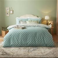 furn. Furn. Krissa Block Printed King Duvet Cover Set Blue, Blue