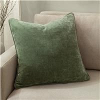 Yard Heavy Chenille Velvet Piped Polyester Filled Cushion