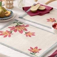 Wylder Nature Claudia Indoor/Outdoor Placemat - Candy Red - 46x36
