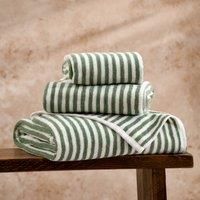 Yard Hebden Striped Cotton Bath Towel - Forest - 70x130cm