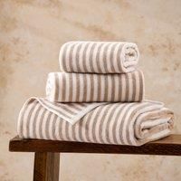 Yard Hebden Striped Cotton Bath Towel - Natural - 70x130cm