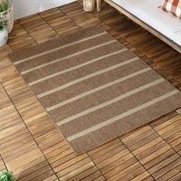 Yard Tala Stripe Jute Effect Indoor/Outdoor Rug - Natural - 140x170cm