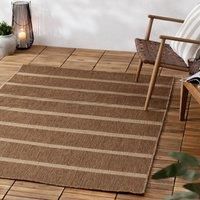 Yard Tala Stripe Jute Effect Indoor/Outdoor Rug - Natural - 140x200cm
