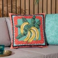 furn. Anemone Bananas Printed Outdoor Polyester Filled Cushion - Multicolour - 45x45cm