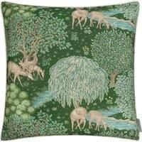 Morris & Co. The Brook Printed Outdoor 55cm x 55cm Filled Cushion Forest Green