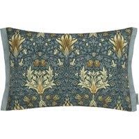 Morris & Co. Snakeshead Printed Outdoor 40cm x 60cm Filled Boudoir Indigo Stone