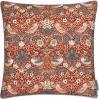 Morris & Co. Strawberry Thief Piped Outdoor 50cm x 50cm Filled Cushion Berry