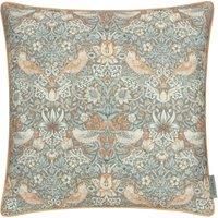 Morris & Co. Strawberry Thief Piped Outdoor 50cm x 50cm Filled Cushion Biscuit