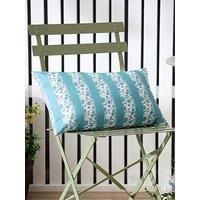 Wylder Nature Chelsea Printed Outdoor Polyester Filled Cushion - Mineral Blue - 30x50cm