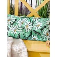 Wylder Nature Daisy Fields Printed Outdoor Polyester Filled Cushion - Multicolour - 30x50cm