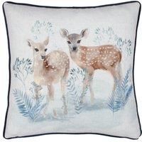 Evans Lichfield Winter Fawns Printed Cushion