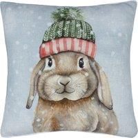 Evans Lichfield Winter Rabbit Printed Cushion