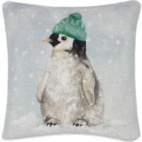 Evans Lichfield Winter Penguin Printed Cushion