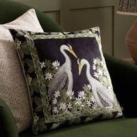 Wylder Braywick Wilbur Cranes Printed Velvet Cushion