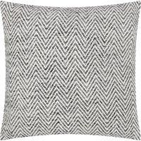 Croft Twill Woven Filled Cushion 50cm x 50cm Charcoal