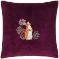 furn. Pineberry Forest Embroidered Velvet Cushion