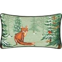 furn. Lodge Wood Fox Embroidered Cushion