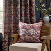 Morris & Co Strawberry Thief Jacquard Pipe Trimmed Cushion 55cm x 55cm