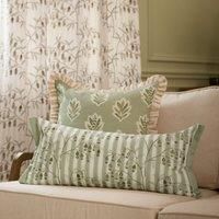 Sanderson Chinese Lanterns Embroidered 30cm x 65cm Filled Boudoir Sage