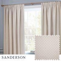 Sanderson Hutton Jacquard Ready Made Pencil Pleat Curtains Linen