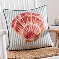 Evans Lichfield Salcombe Scallop Piped Polyester Filled Cushion