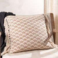 Yard Saku Blossom Fringed Polyester Filled Cushion