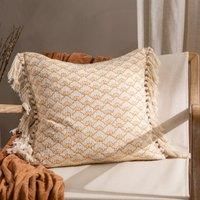 Yard Saku Blossom Fringed Polyester Filled Cushion