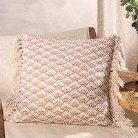 Yard Saku Blossom Fringed Polyester Filled Cushion