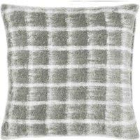 Yard Yarrow Check Faux Mohair Check Polyester Filled Cushion