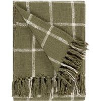 Yard Beni Check Fringed Throw