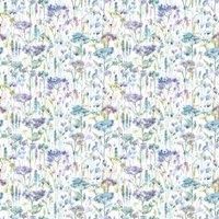 Voyage Maison Hinton Printed Cotton Fabric Violet White