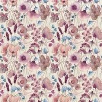 Voyage Maison Hibbertia Linen Printed Cotton Fabric Fuchsia