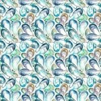 Voyage Maison Mussel Shells Printed Cotton Fabric Marine