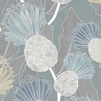 Voyage Maison Reyne Printed Cotton Fabric Duck Egg