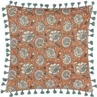 Paoletti Salisa Floral Cotton Velvet Polyester Filled Cushion