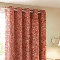 Wylder Grantley Jacquard Eyelet Curtains In Brick 229 X 183Cm, Multi