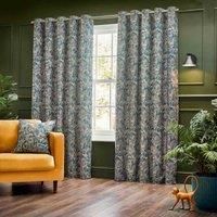 Wylder Bengal Chenille Eyelet Curtains In Wedgewood 229 X 137Cm, Multi