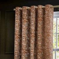 Wylder Bengal Chenille Eyelet Curtains In Amber 229 X 183Cm
