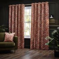 Wylder Bengal Chenille Eyelet Curtains In Amber 229 X 229Cm, Multi