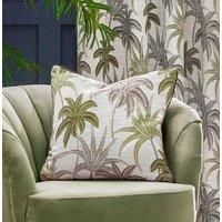 Wylder Galapagos Jacquard Piped Polyester Filled Cushion In Navy 50 X 50Cm